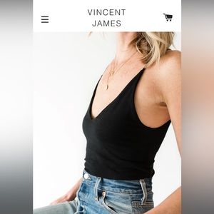 NWT Vincent James V Neck Tank